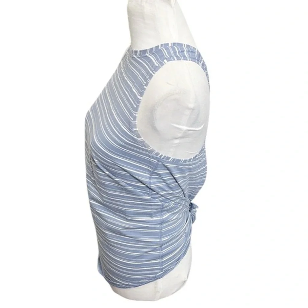 Lululemon Striped All Tied Up Open Back‎ Sleeveless Tank Top Stretch Gray Size 4